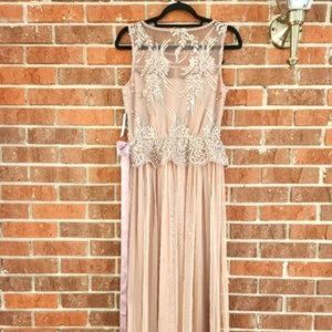 Candalite new formal blush maxi sleeveless dress